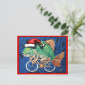 Weihnachtsmann Feiertagspostkarte (Stehend Vorderseite)