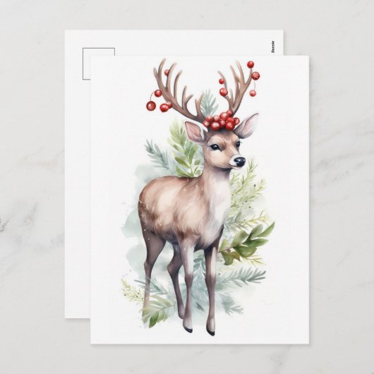 Weihnachtsmann Feiertagspostkarte (Vorne/Hinten)