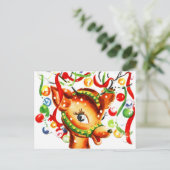 Weihnachtsmann Feiertagspostkarte (Stehend Vorderseite)