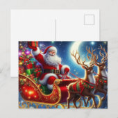 Weihnachtsmann Feiertagspostkarte (Vorne/Hinten)