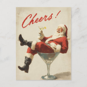 Weihnachtsmann Festliche Feiertagsgrüße Feiertagspostkarte