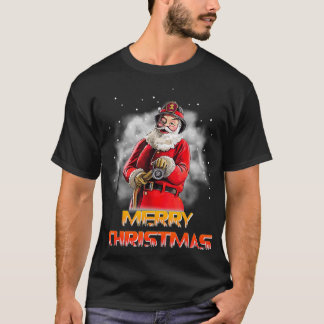 Weihnachtsmann Feuerwehrmann Weihnachtsfest T-Shirt