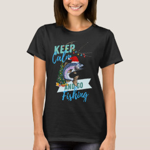 Weihnachtsmann fischt für Weihnachten T-Shirt