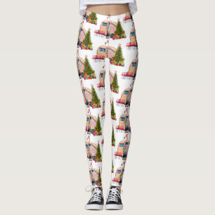 weihnachtsmann flamingo anhänger leggings