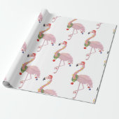Weihnachtsmann-Flamingo Geschenkpapier (Ungerollt)