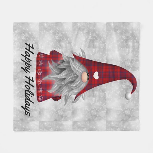 Weihnachtsmann Fleecedecke (Vorderseite (Horizontal))