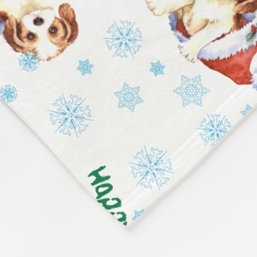 Weihnachtsmann Fleecedecke (Ecke)