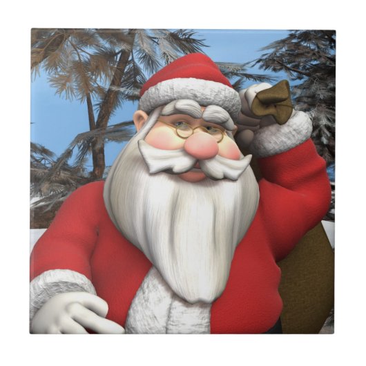 Weihnachtsmann Fliese (Vorderseite)