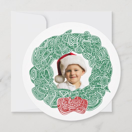 Weihnachtsmann-Foto Feiertagskarte (Vorderseite)