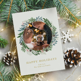 Weihnachtsmann-Foto Feiertagskarte