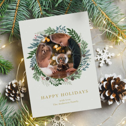 Weihnachtsmann-Foto Feiertagskarte