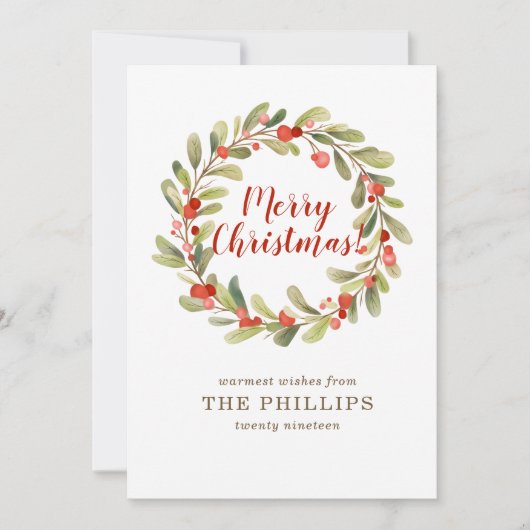 Weihnachtsmann-Foto Feiertagskarte (Vorderseite)