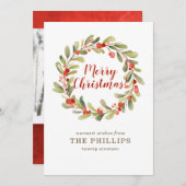 Weihnachtsmann-Foto Feiertagskarte (Vorne/Hinten)