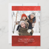 Weihnachtsmann-Foto Feiertagskarte (Rückseite)