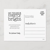 Weihnachtsmann-Foto Feiertagspostkarte (Rückseite)