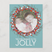 Weihnachtsmann-Foto Feiertagspostkarte (Vorderseite)