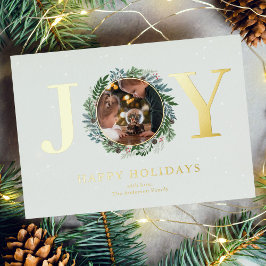 Weihnachtsmann-Foto Folien Feiertagskarte