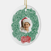 Weihnachtsmann-Foto Keramik Ornament (Rechts)