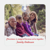 Weihnachtsmann Foto Ornament Aus Metall (Rückseite)