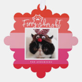 Weihnachtsmann Foto Rote Streifen Urlaub Ornament Karte (Vorderseite)