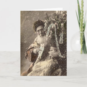 Weihnachtsmann - Frankreich Anfang 1900er #X041 Feiertagskarte