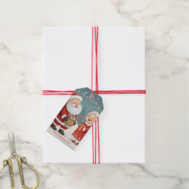 Weihnachtsmann Frau Claus Frohe Weihnachten Geschenkanhänger