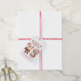 Weihnachtsmann Frau Claus Frohe Weihnachten Geschenkanhänger