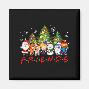 Weihnachtsmann Freunde Rudolph Schneemann Familie Magnet