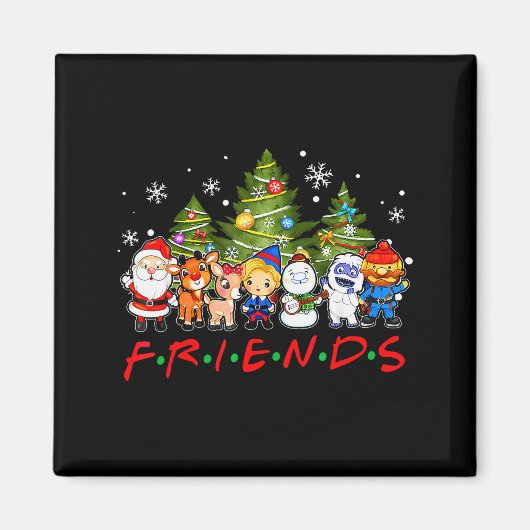 Weihnachtsmann Freunde Rudolph Schneemann Familie Magnet (Vorne)