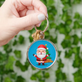 Weihnachtsmann Frohe Begrüßung Schlüsselanhänger (Hand)
