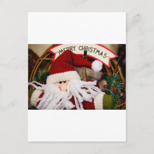 WEIHNACHTSMANN FROHE FEIERTAGE FEIERTAGSPOSTKARTE