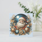 Weihnachtsmann & Frohe Weihnachten anpassbar (Stehend Vorderseite)