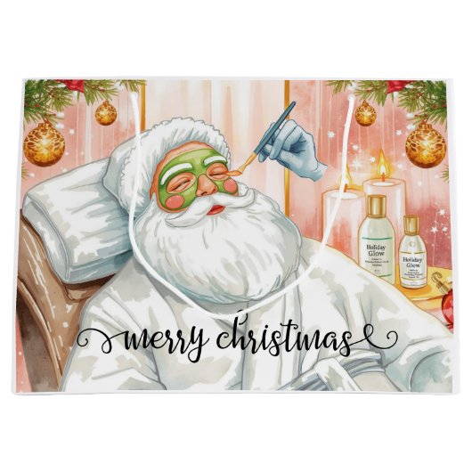 Weihnachtsmann Frohe Weihnachten aus Kalifornien Große Geschenktüte (Vorderseite)