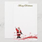 Weihnachtsmann & Frohe Weihnachten Briefpapier (Vorne/Hinten)