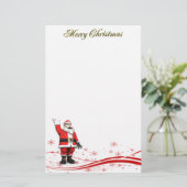 Weihnachtsmann & Frohe Weihnachten Briefpapier (Stehend Vorderseite)