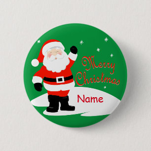 Weihnachtsmann frohe Weihnachten Button