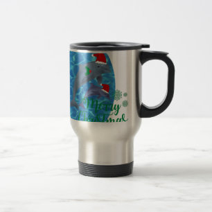weihnachtsmann frohe weihnachten delphine reisebecher