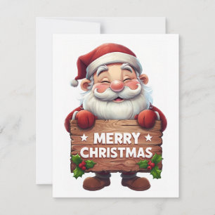 Weihnachtsmann “Frohe Weihnachten” – Festliche Wei Feiertagskarte