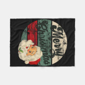 Weihnachtsmann Frohe Weihnachten Gesicht Altmodisc Fleecedecke (Vorderseite (Horizontal))