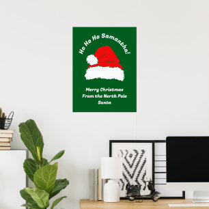 Weihnachtsmann Frohe Weihnachten Modern Ho Ho Ho N Poster