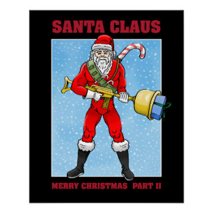 Weihnachtsmann Frohe Weihnachten Poster