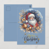 Weihnachtsmann Frohe Weihnachten Postkarte (Vorne/Hinten)