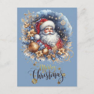 Weihnachtsmann Frohe Weihnachten  Postkarte