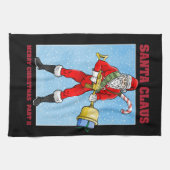 Weihnachtsmann Frohe Weihnachten Teil 2 Geschirrtuch (Horizontal)
