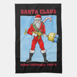 Weihnachtsmann Frohe Weihnachten Teil 2 Geschirrtuch