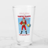 Weihnachtsmann Frohe Weihnachten Teil 2 Glas (Rückseite)