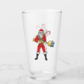 Weihnachtsmann Frohe Weihnachten Teil 2 Glas (Rückseite)