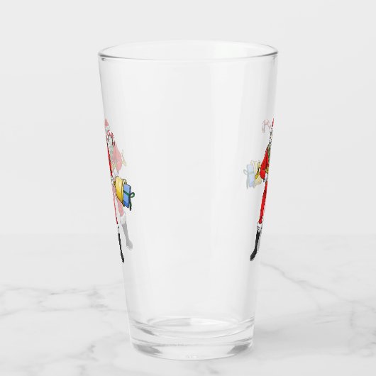 Weihnachtsmann Frohe Weihnachten Teil 2 Glas (Links)