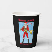 Weihnachtsmann Frohe Weihnachten Teil 2 Pappbecher (Rückseite)