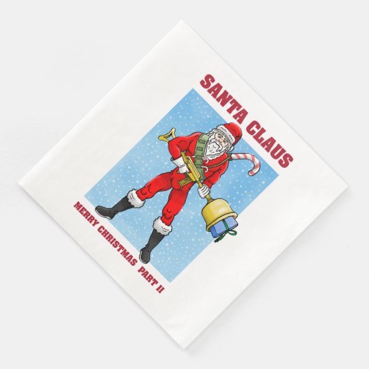 Weihnachtsmann Frohe Weihnachten Teil 2 Serviette (Ecke)